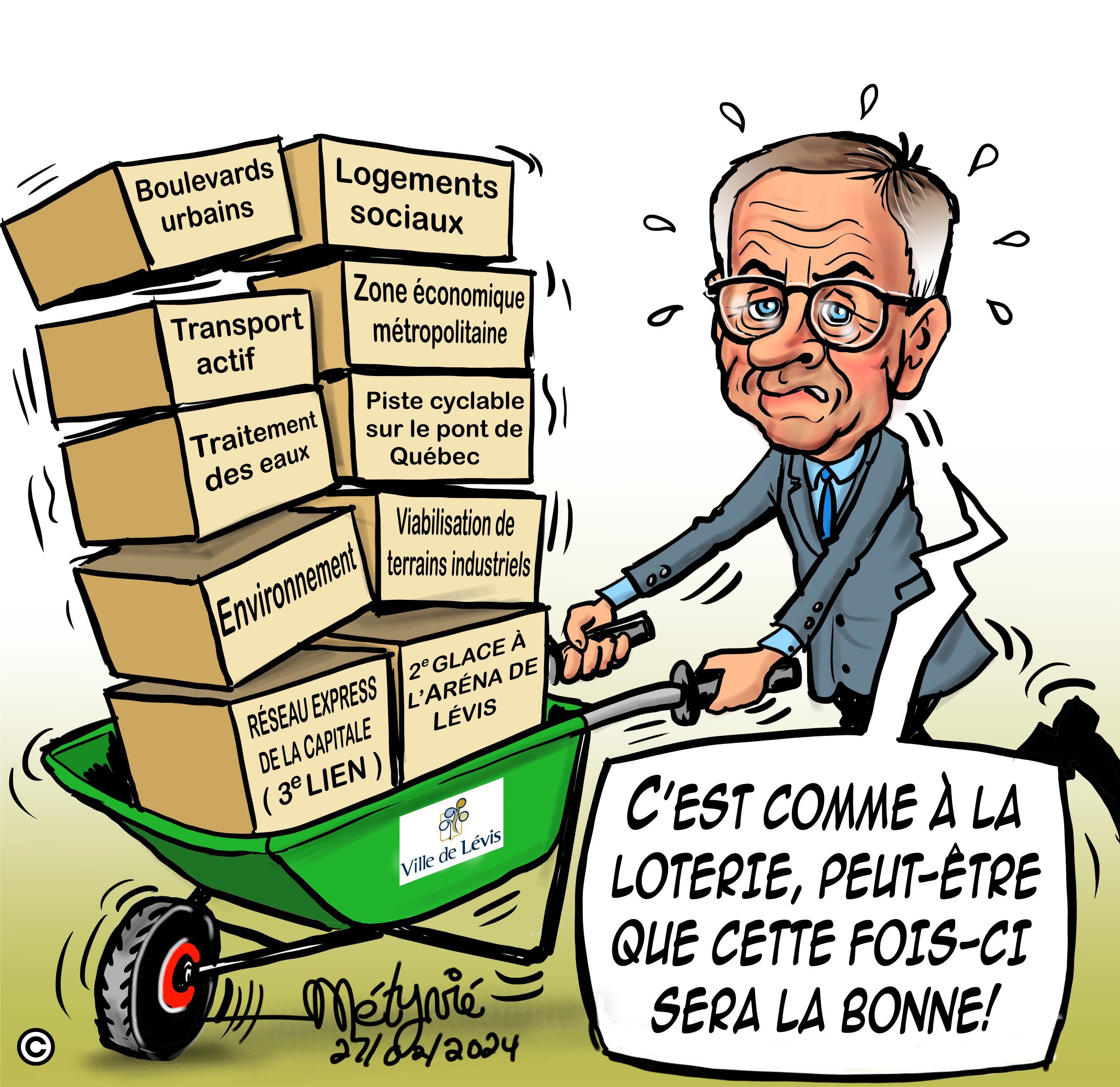 Lévis dépose ses demandes prébudgétaires à Québec.